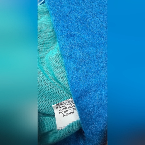 Handmade Felt Wool Coin Purse Zip Closure With Leaf Flap Teal NWOT - Picture 12 of 14